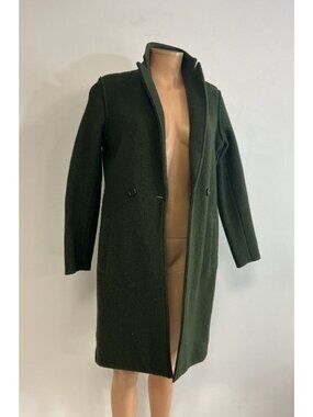 J Crew Olive Green Wool Coat Womens 00